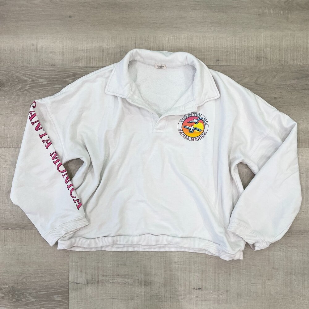 Santa Monica Graphic Collared Sweatshirt